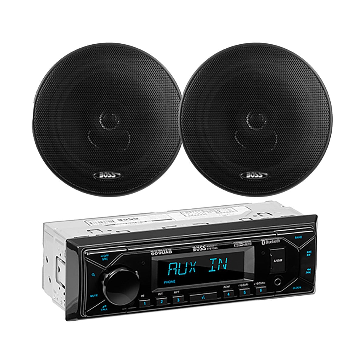 Combo Autoestereo + Parlantes Boss 628BCK  6.5'' 200W